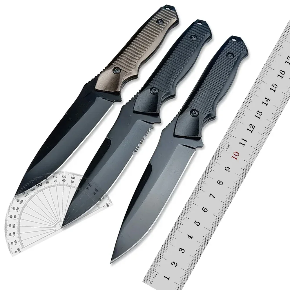 BM 140 140BK Tactical Fixed Blade Knife 154CM Steel Blade Aluminium Alloy Handle Camping Hunting Knife Full Blade Half-Serrated