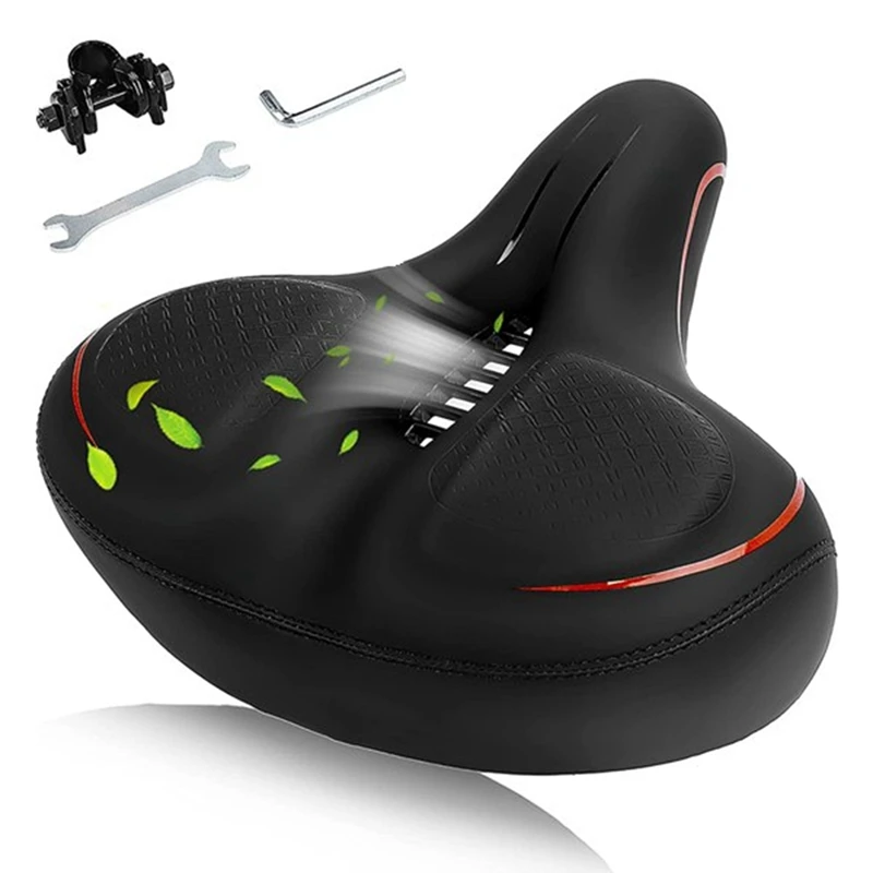 

Mens Womens Comfort Oversized Bike Seat, Wide Padded Bike Seat Accessories For Peloton Bikes Patent No: ZL202130426739.X