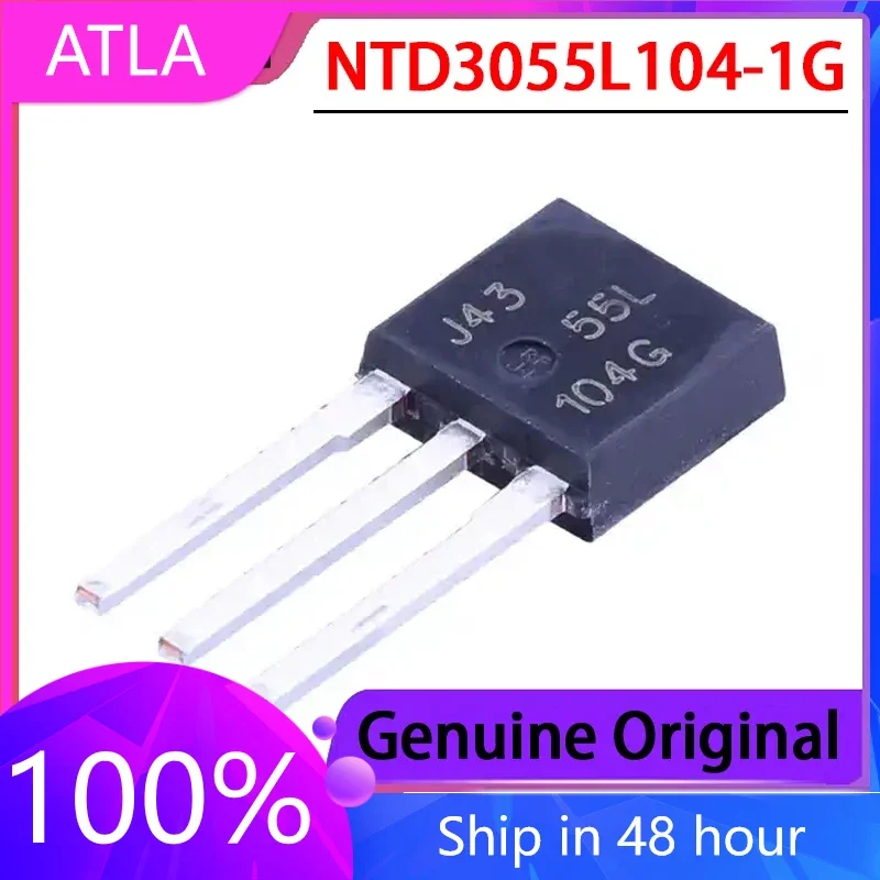 

10PCS New Original NTD3055L104-1G 55L104G TO251 N-channel MOS Field-effect Transistor 60V/12A