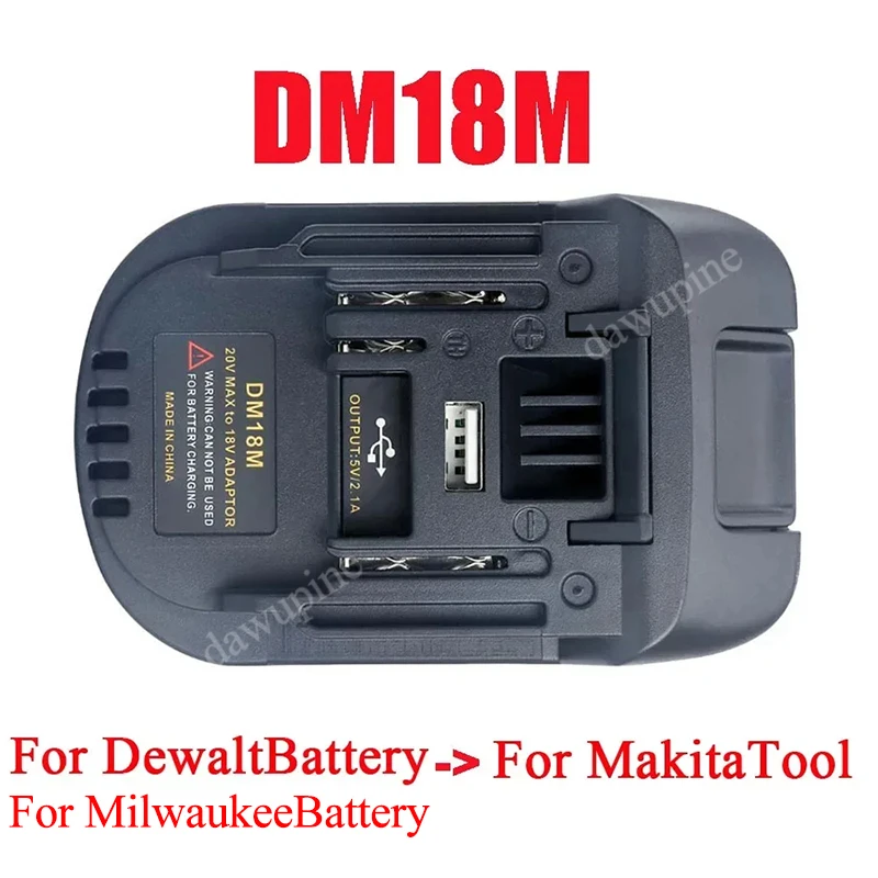 Batteriegehäuse-Adapter-Konverter USB-Ladegerät für Milwaukee für Dewalt 18V Li-Ionen-Akku für Makita 18V Elektrowerkzeuge BCL180 BL1830 – Detail 10
