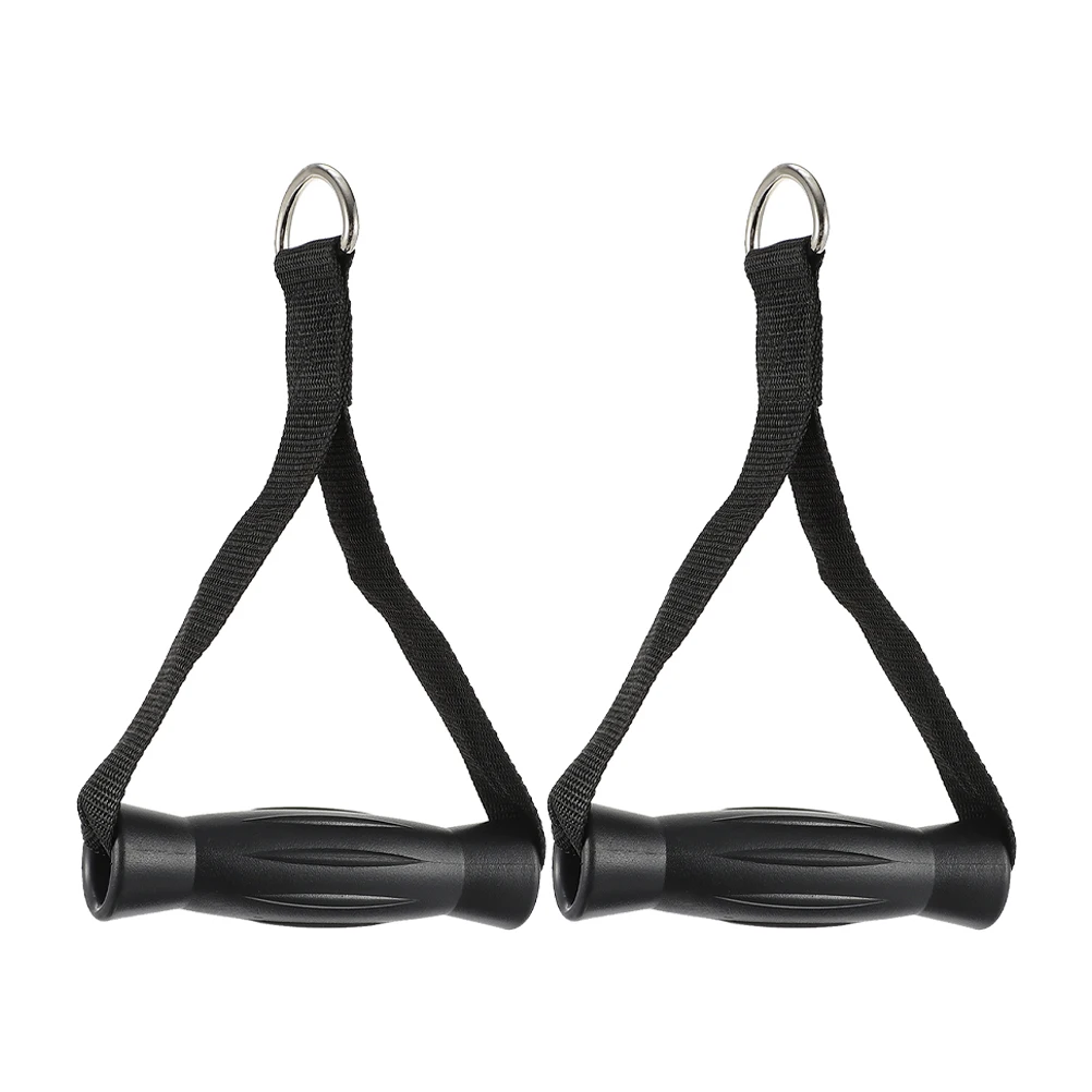 

2pcs Fitness Equipment Handles Durable Lightweight Grip Workout Home Gym Plastic Triceps Cable Pulley Attachment