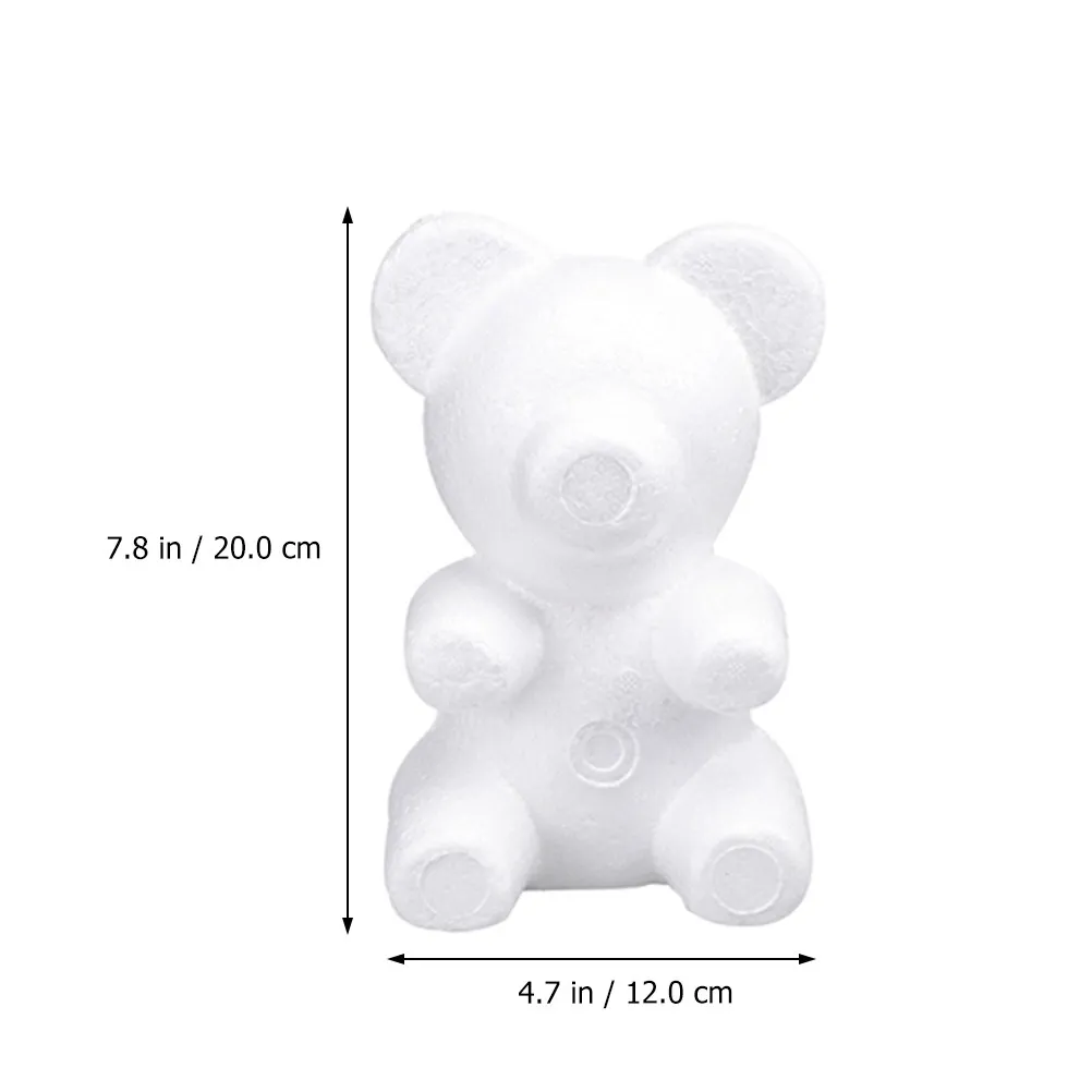 3Pcs High Quality Blank Modelling Bear for DIY Bear Sculpture Craft Supplies Valentine Party Decoration Floral Arrangements Prop