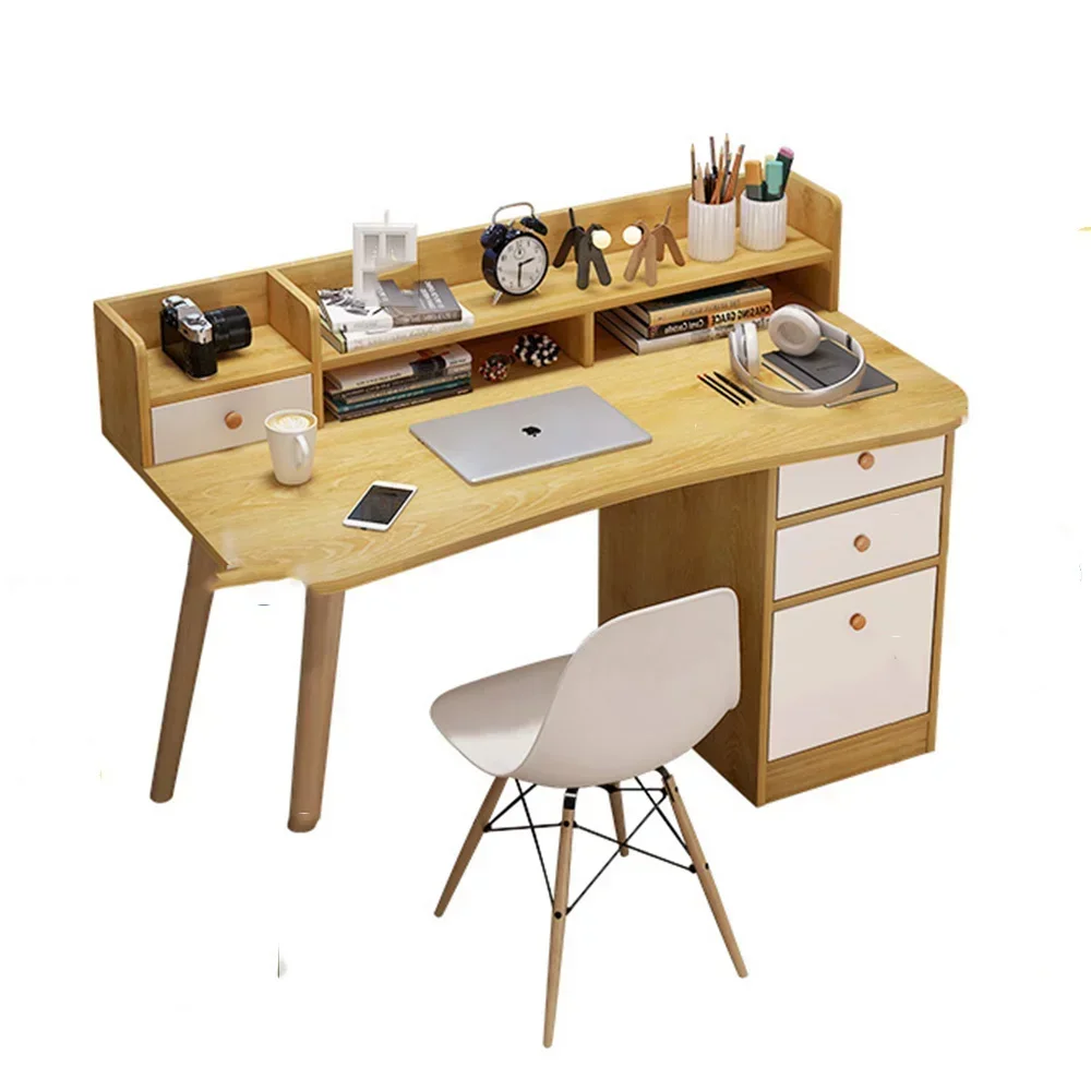 

Computer Desk Desktop Office Desk School Bedroom Dormitory Study Table Dining Table Bookshelf Integrated Simple Writing Learning