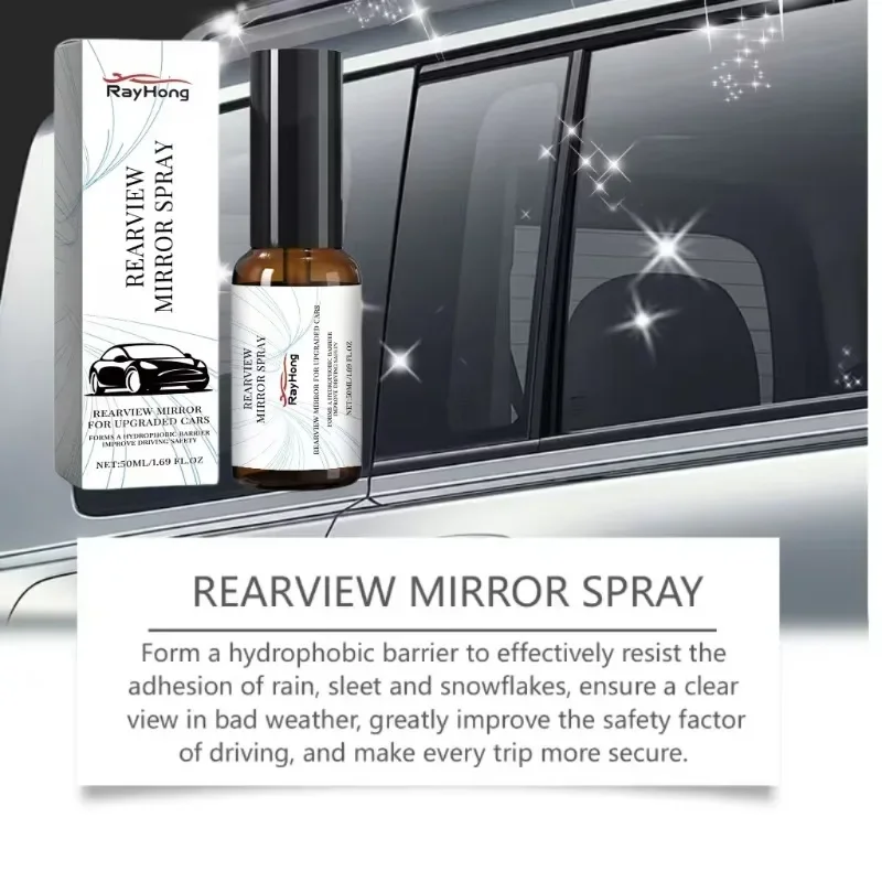 Rearview Mirror Stain Remover Rainproof Spray Car Decontamination Descaling Water Stained Windows Effectively Improve Vision