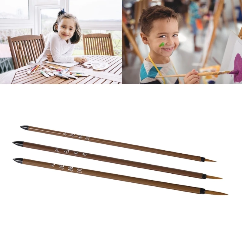 3 stks Chinese Kalligrafieborstels Set Aquarel Lijn Pennen voor Fine Art Schilderen Dropshipping