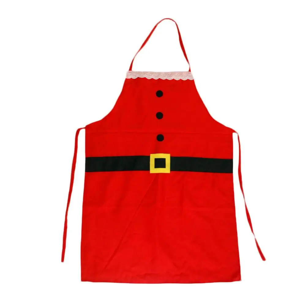 Fashion Christmas style Apron Adult Kids Lace Halter Home Kitchen Cooking Baking Party Apron