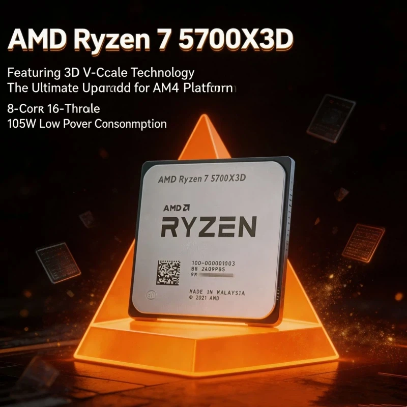AMD Ryzen 7 5700X3D 8C/16T CPU 96MB L3 Cache 3D V-Cache Technology AM4 Socket Gaming Processor