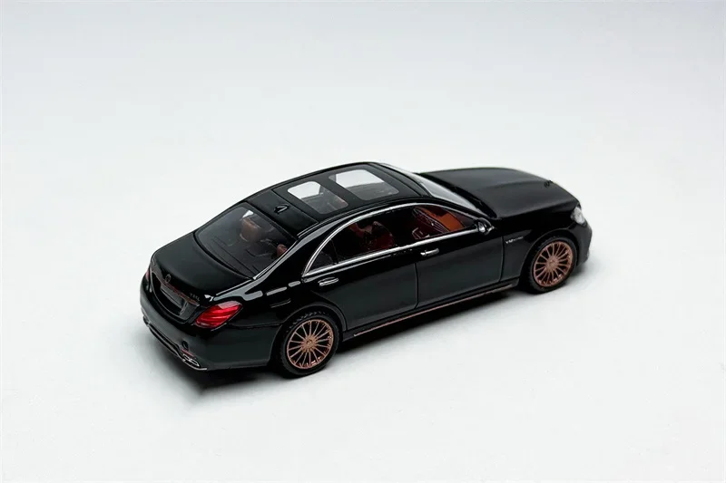 キングモデルダイキャストカー,s65l,w222,最終版,限定ブラック,1999, 1:64