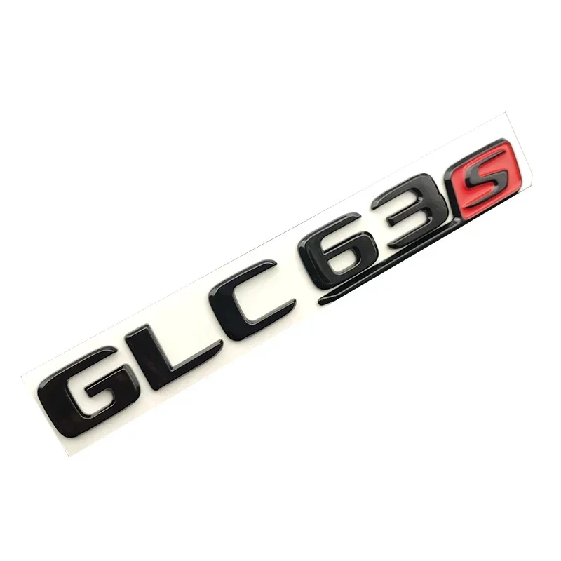 ثلاثية الأبعاد ABS كروم أسود شعار GLC63S شعار رسائل ملصق سيارة جذع شارة مائي لمرسيدس بنز GLC 63S AMG GLC 63 S اكسسوارات