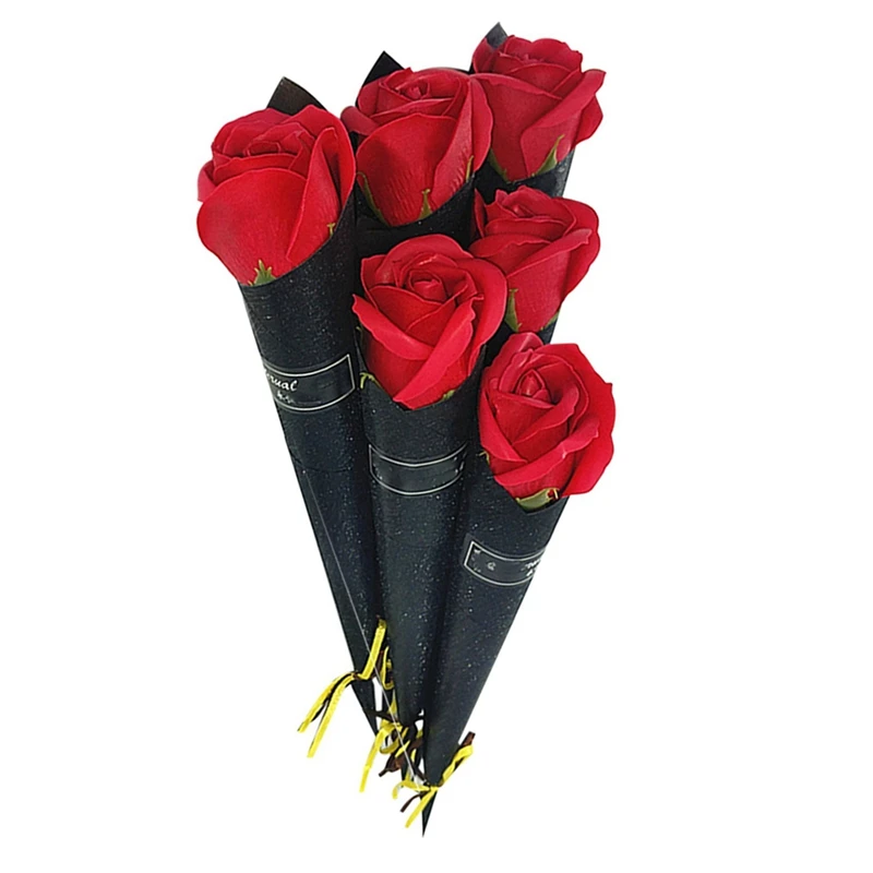 X17A 2025 NEW-30 قطعة وردة واحدة محاكاة الكورية روز الصابون زهرة هدية عيد الحب الصابون الورود زهرة الصابون الاصطناعي واحدة