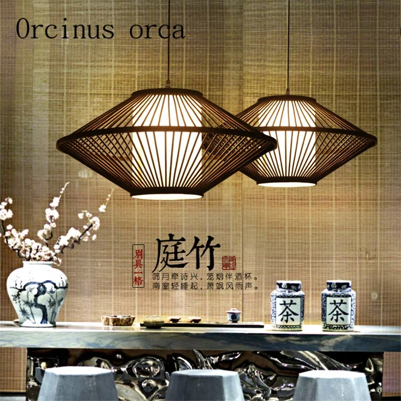 

Creative southeast Zhubian lanterns Japanese Restaurant Chinese restaurant tea zen lamp chandelier Chinese wind Postage free