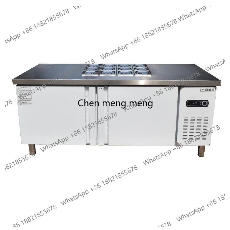 

Stainless steel double temperature freezer commercial refrigerator slotted fresh large capacity table freezer