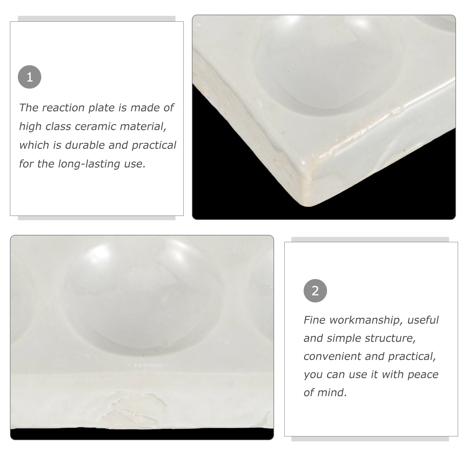 

5 Pcs Spot Plate Chemistry Chemical Testing Laboratory Reaction Porcelain