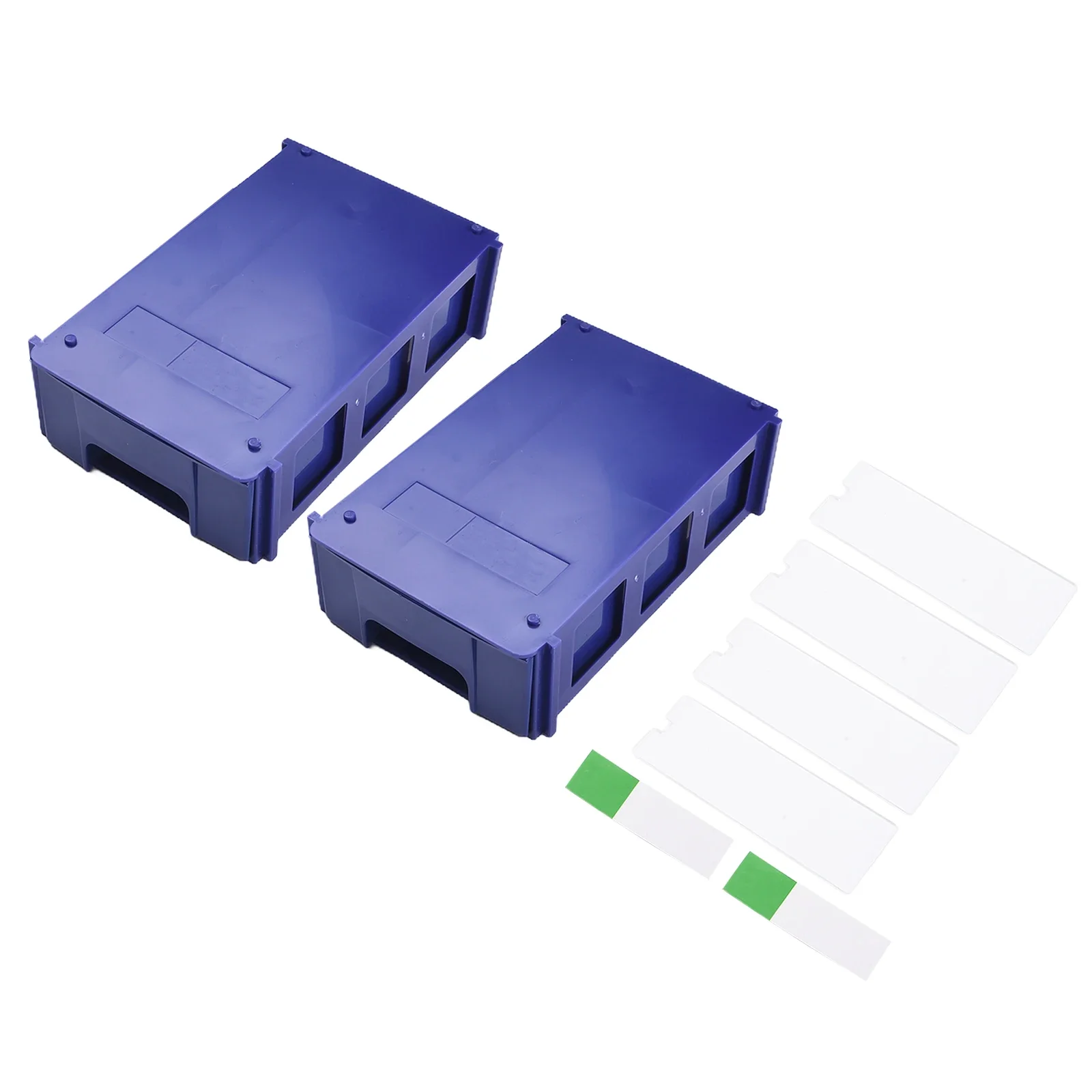 Container Storage Box Plastic Stackable Thicken Easy To Install Storage Boxes Toolbox Blue Component Screws Crafts
