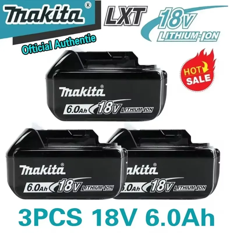 100% Original Makita 18V 6Ah for Makita Battery BL1830B BL1850B BL1850 BL1840 BL1860 BL1815 Replacement Lithium Battery