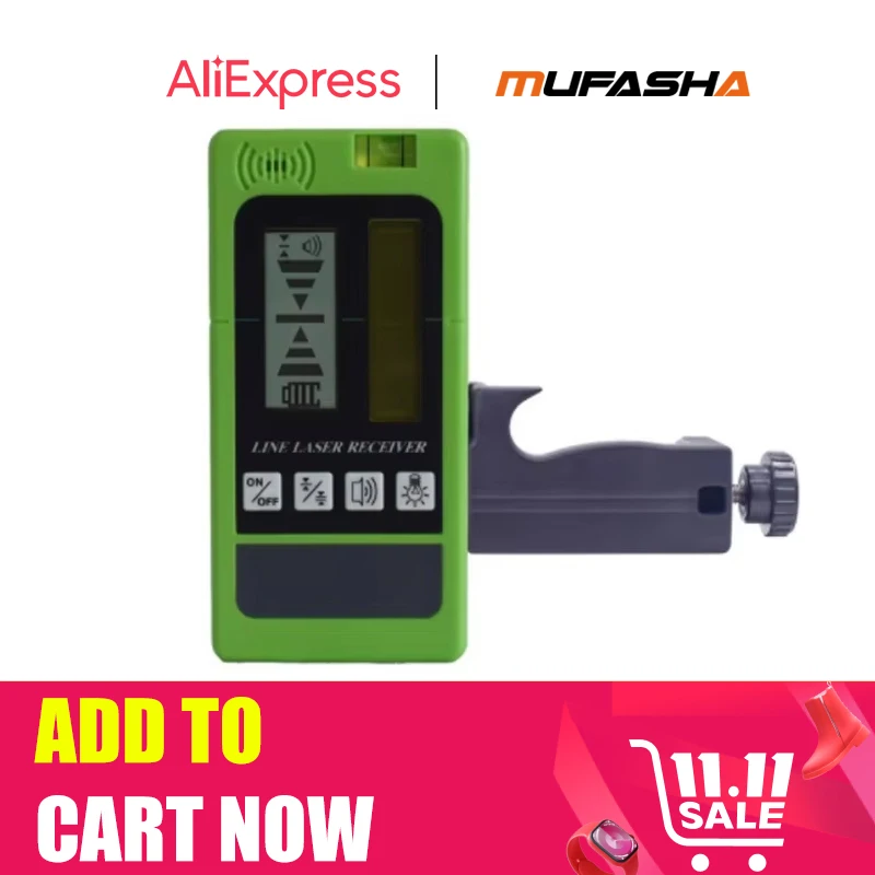 Detector Receptor de Nível Receptor de Feixe de Laser com Display Lcd de Linha de Pulsação Recebendo para Trabalho ao ar Livre