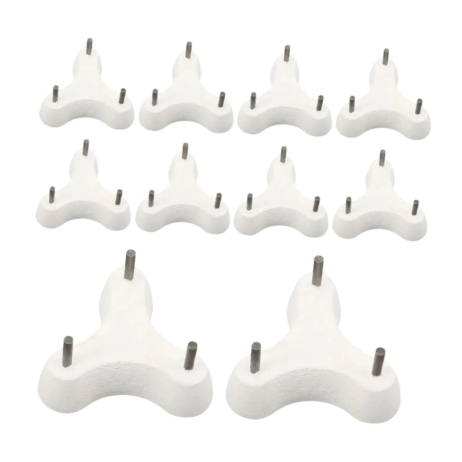 

High Temperature Resistant Pottery Pointed Stilts Professional Kiln Firing Accessory Easy to Use Ceramic Tripod for Kilns