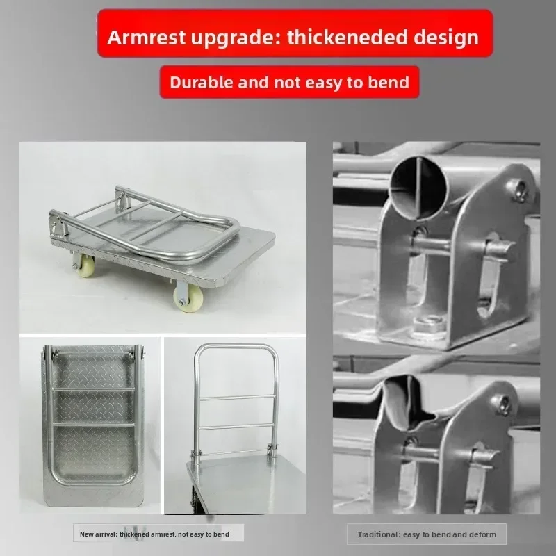 Multi-functional trolley flatbed trailer moving flatbed trailer trolley pulling load bearing folding trailer