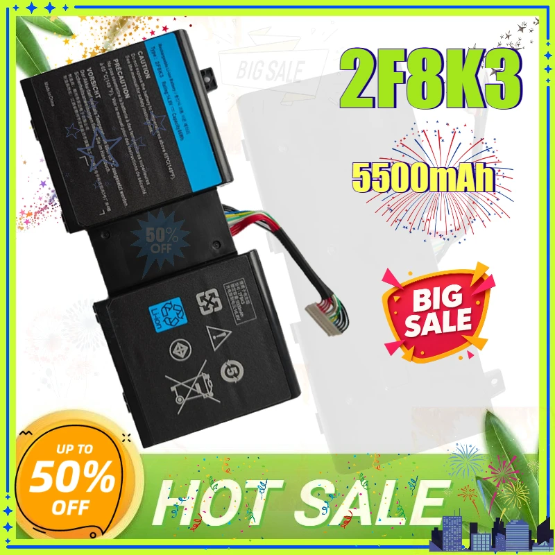 SWZY 5500mAh 2F8K3 KJ2PX G33TT Replacement Laptop Battery for Dell Alienware 17 for Alienware 18 M18X R3M17X R5 P18E P19E Bateri