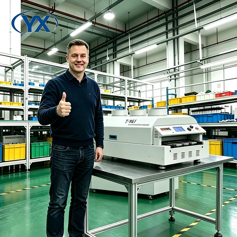 LED and BGA Components Reflow Oven T961 5Heating Zone SMT Assembly Line Desktop SMD