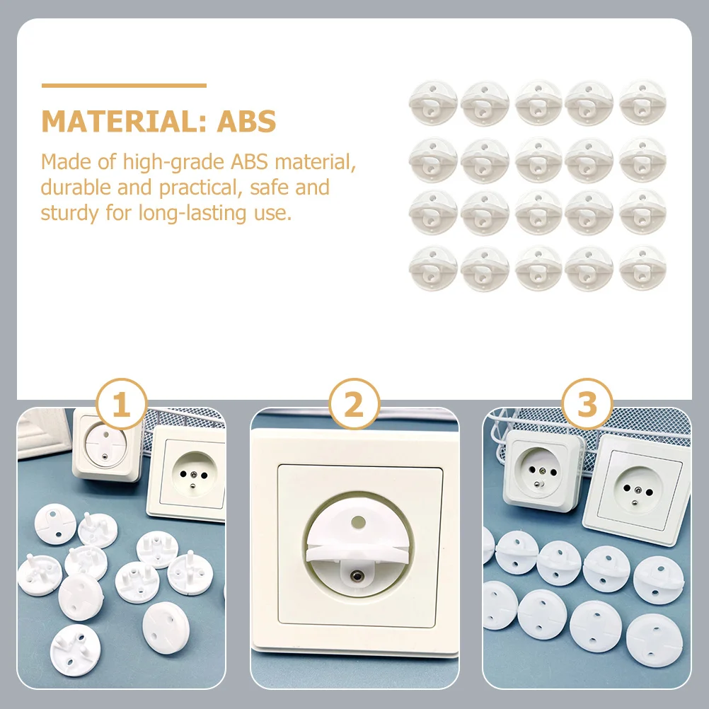 30Pcs Child Safety Plug Cover Durable Baby Proof Outlet Protectors Electrical Protector Childproof Safety for Home