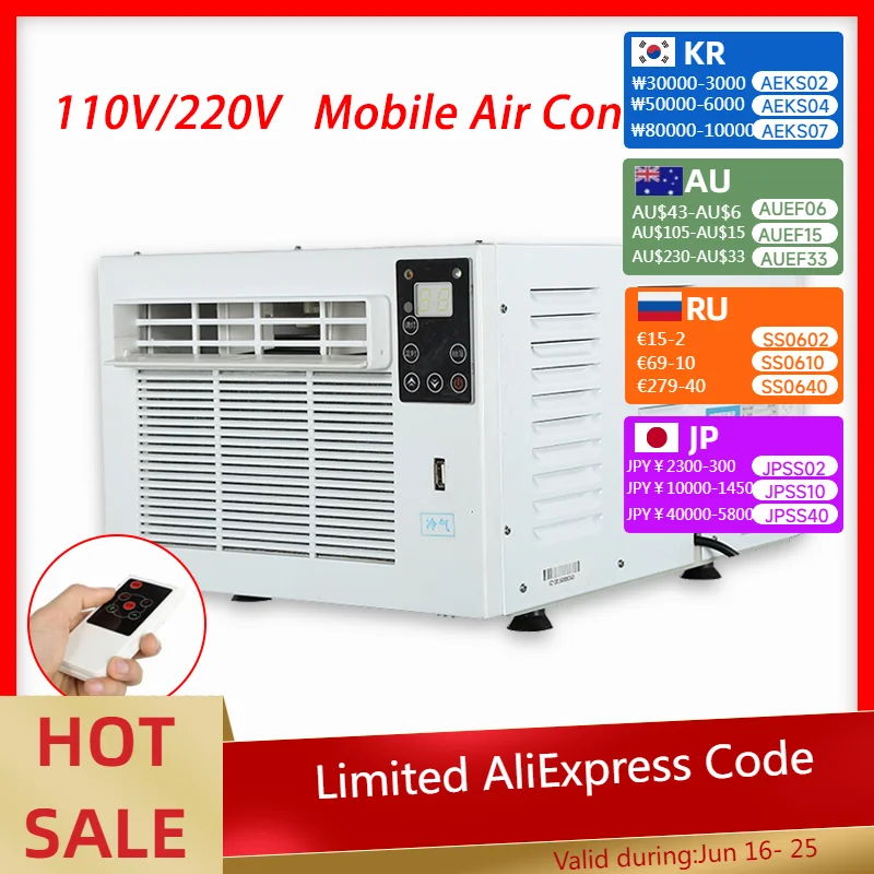 

110V Portable Mobile Air Conditioner Free Installation Of All-In-One Compressor Refrigeration Air Conditioners Cooling for Home