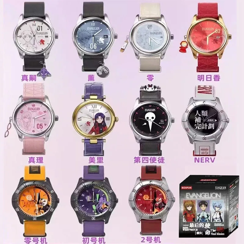 In Stock Original BANDAI NEON GENESIS EVANGELION Time Completion Plan Series Watch Anime Character Model Girls Toys Gifts