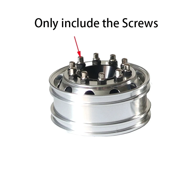 Metal Wheelhubs 20pcs Screws 1/14 RC Cars Wheel Rims For Tamiya  Lesu For Scania Man Actros Volvo Car Parts Rc Truck Trailer