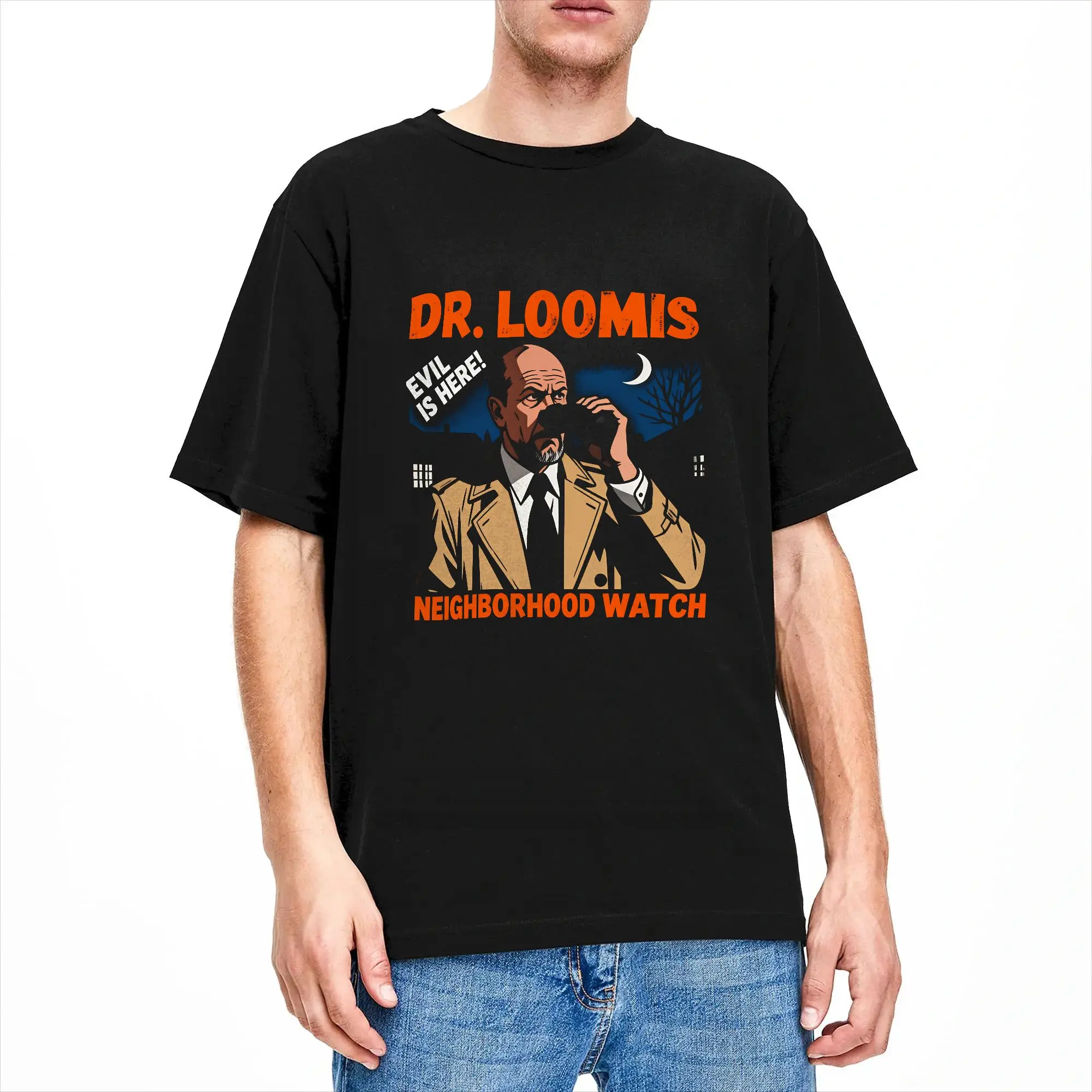 Dr Loomis Neighborhood Watch Cotton T-Shirt For Couple Summer  Vintage T-Shirts Popular Tee Shirt Oversize Print Tops