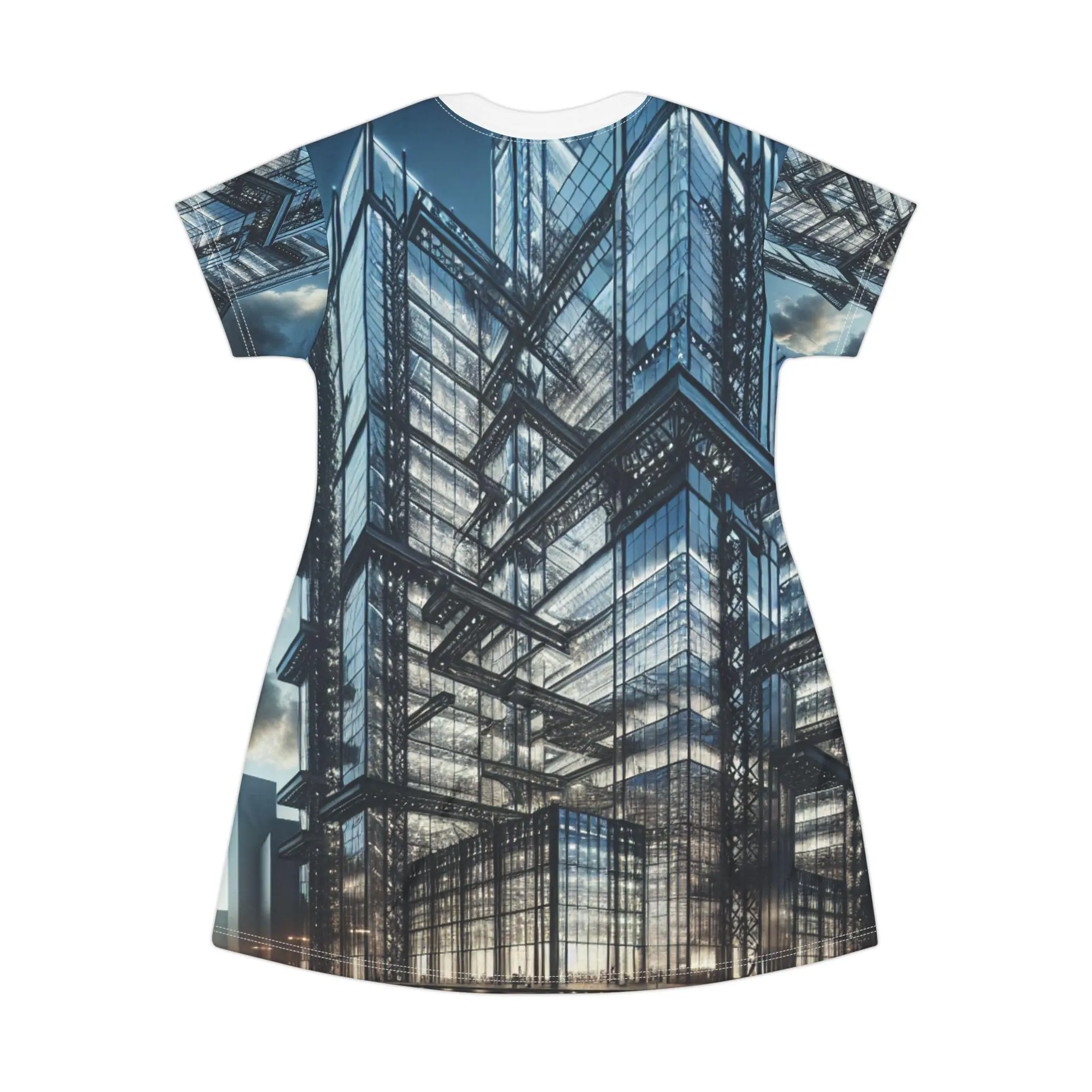 Urban Architecture T-Shirt Dress Stylish Casual Wear Unique Gift Summer Fashion Trendy Streetwear Y2k Ladies Clothes Girl Clothe