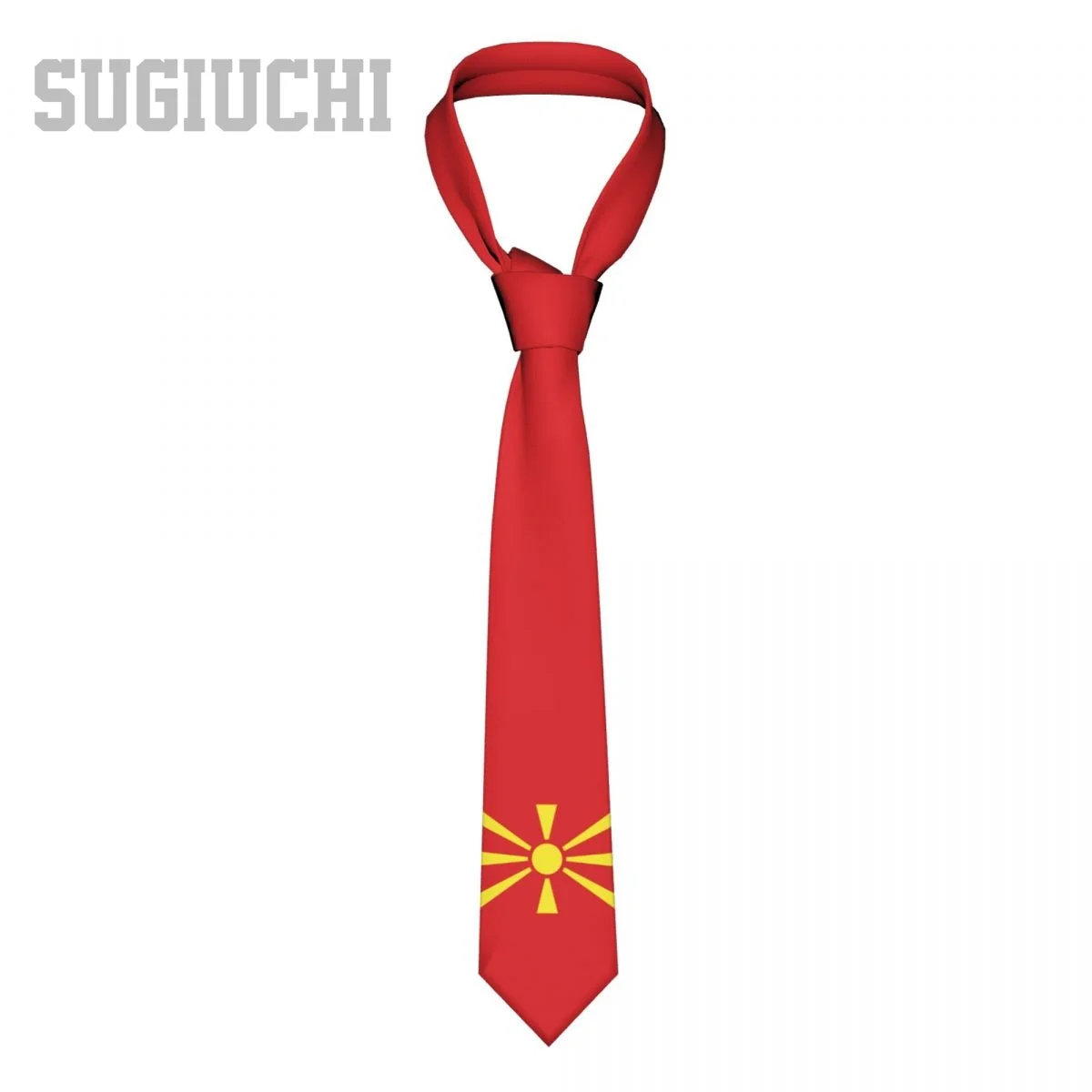 North Macedonia Flag Emblem Men Women Neck Ties Casual Plaid Tie Suits Slim Wedding Party Business Necktie Gravatas