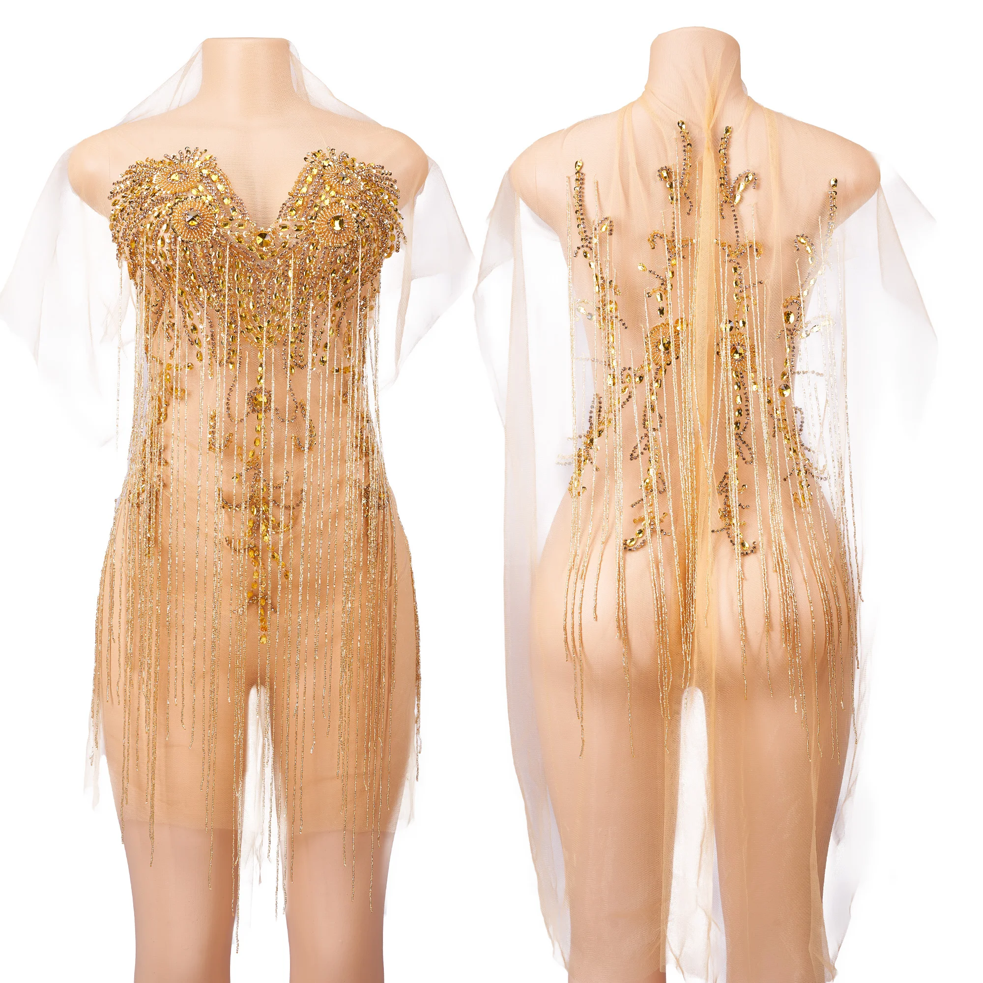 تطريز كريستالي من FZD متعدد ال - مراجعة Crystal Mesh Fabric وسعره