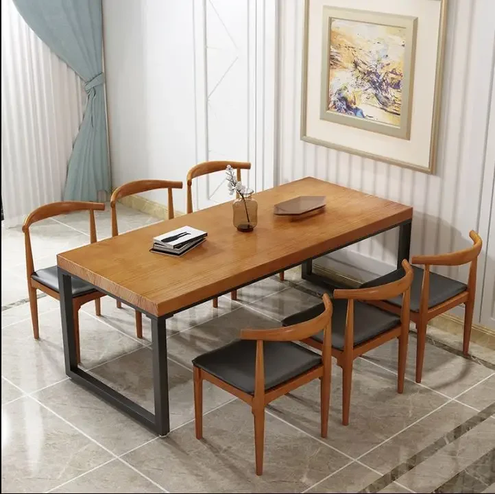 

SAT049 Rubber Wood Dining Room Furniture Chairs Combination