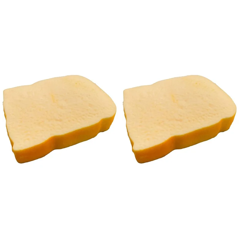 ABXE-Stress di pane a fette per toast, squish a forma di pane, agitazione sensoriale, sollievo dallo stress per compressione divertente e ingannevole Dura