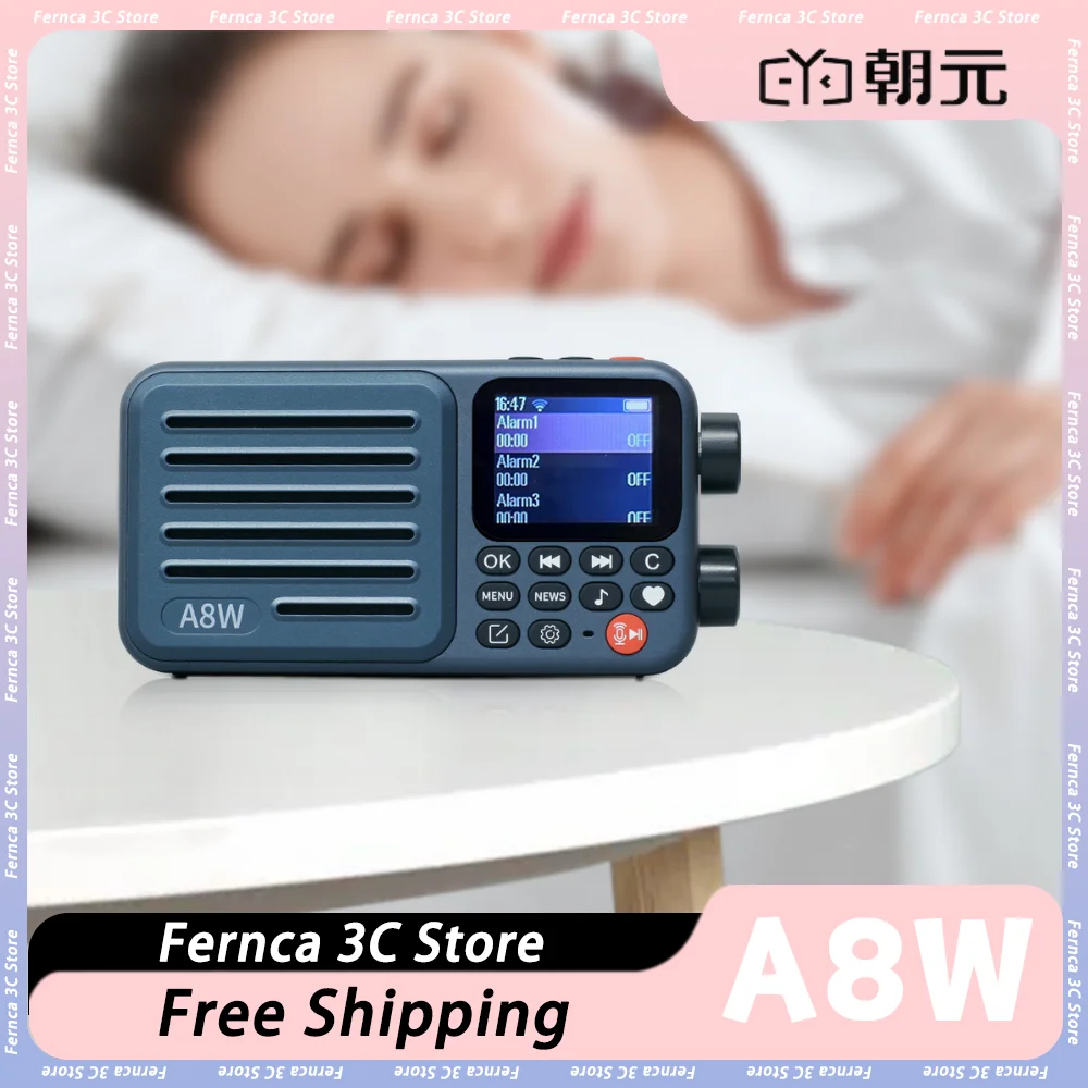 CHOYONG A8W Portable Internet Radio Single Band Radio Multi-Scene Voice Control Radios 4G&Wi-Fi Connection Speaker Custom Gifts