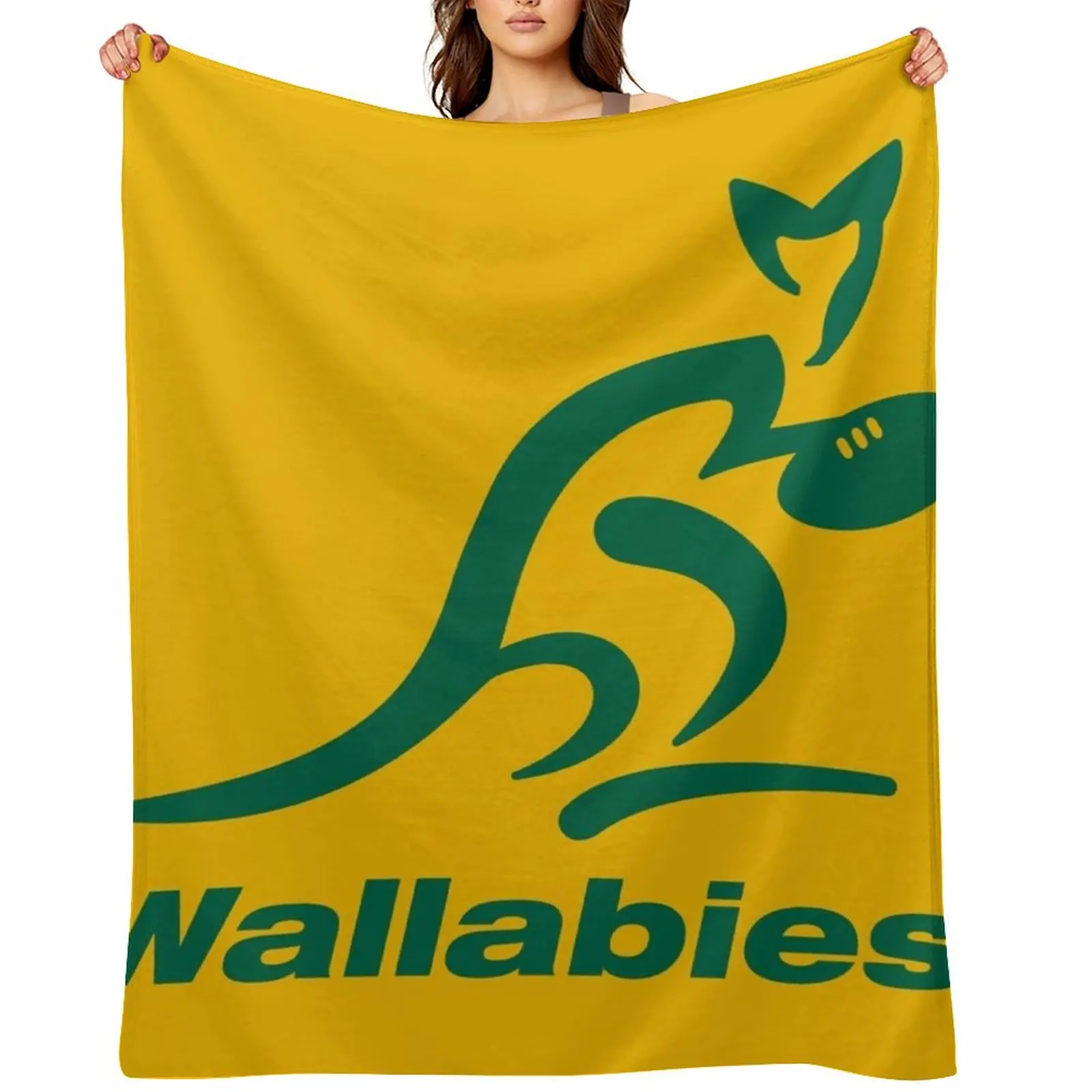 

Australia Rugby Wallabies Yellow Wallaby Throw Blanket Sleeping Bag Blankets Sofas Of Decoration Giant Sofa halloween Blankets
