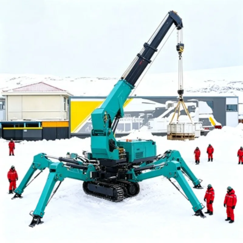 Mini Spider Crane 10 Ton Crawler Hydraulic Telescopic Boom Mobile Lift with Long Arm Fly Jib CE Certified Construction Site