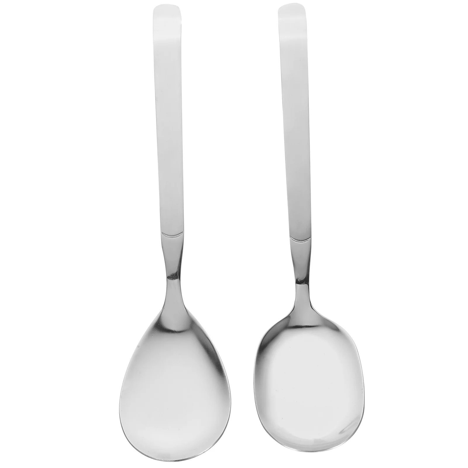 

2Pcs Stainless Steel Serving Spoon Thickened Buffet Scoops Large Kitchen Metal Food Spoons Soup Utensils Smooth Edge Comfortable