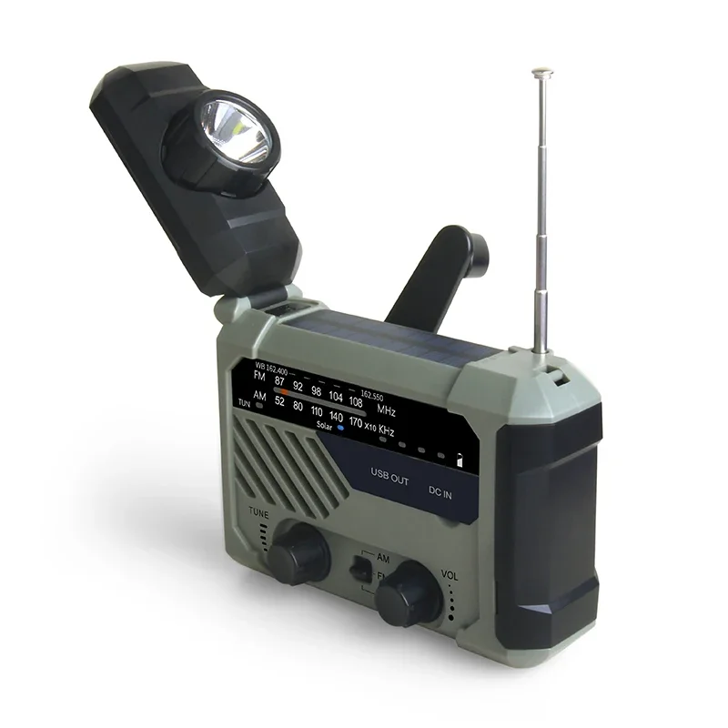 FM Portable Radio with Flashlight Survival Kit Solar Powered Radio