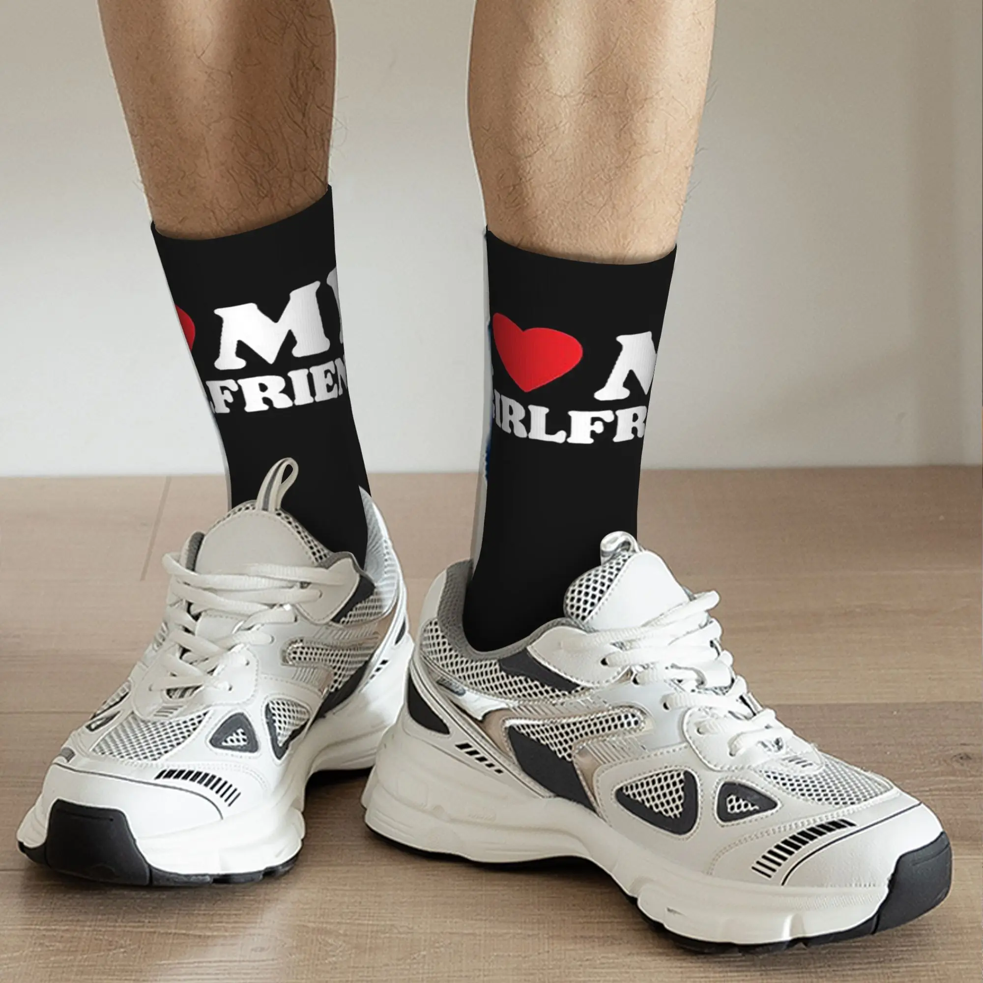 Calcetines I Love My Girlfriend Harajuku medias de alta calidad calcetines largos para todas las estaciones accesorios para hombre mujer regalos de navidad