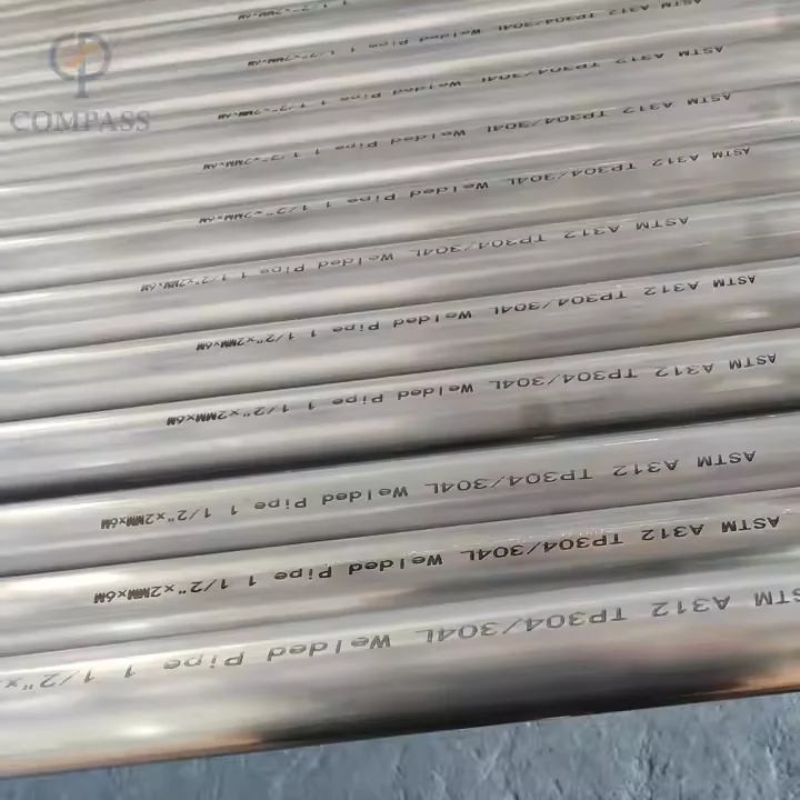 Round SCH10 Stainless Steel Price Industrial Grade SS304 SS316L Pipe with Rolling and Polish for Food and Beverage Processing