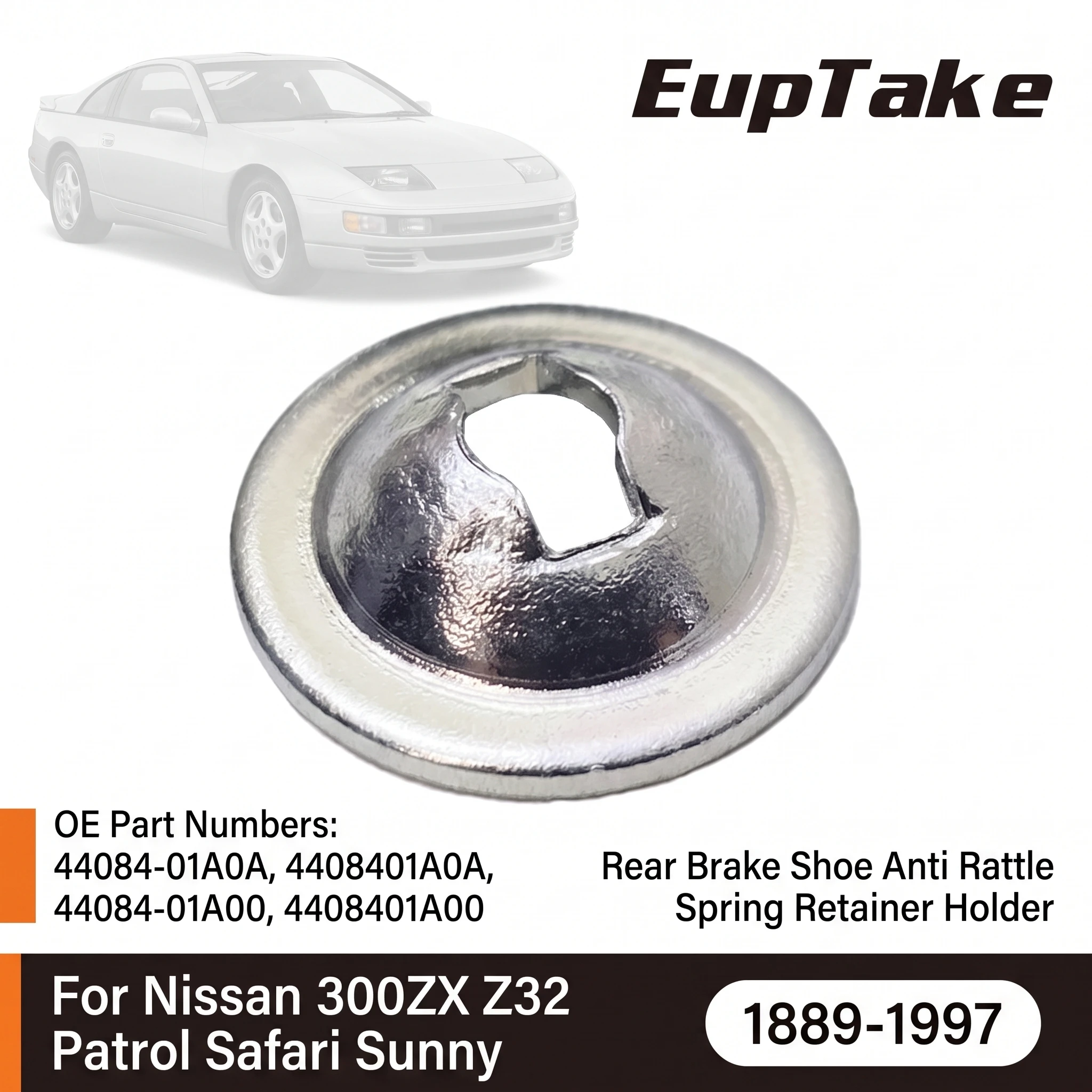 Rear Brake Shoe Anti Rattle Spring Retainer Holder for Nissan 300ZX Z32 Patrol Safari Sunny 44084-01A0A 4408401A0A 44084-01A00