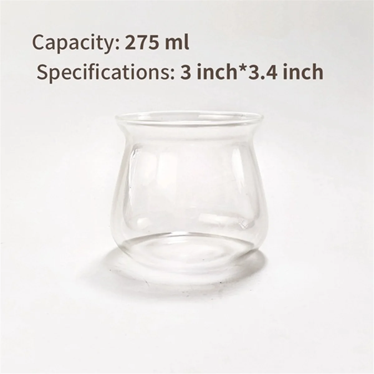 2PCS Glass Coffee Mugs High Temperature Borosilicate Glass Mug Coffee Cup 275ml Hand Brewed Coffee Mug