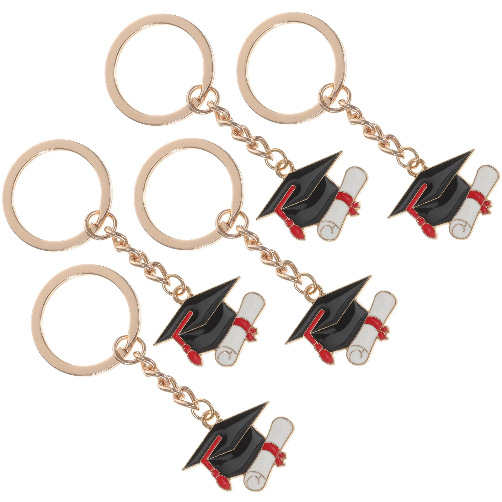 

5 Pcs Key Chain Japanese Gifts Graduation Keychain Student Keyring Charm Metal Zinc Alloy Party Supplies Mother