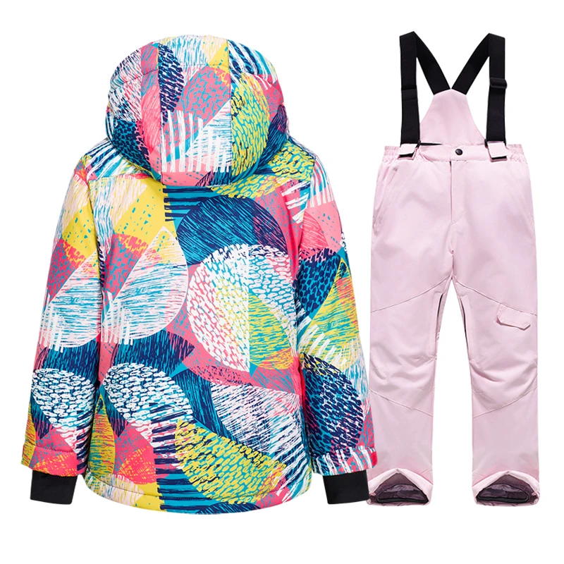 

Girls Boys Ski Wear Children's Set Thick Warm Winter Jacket Windproof Waterproof Kids Outdoor Snowboarding Clothes Pants