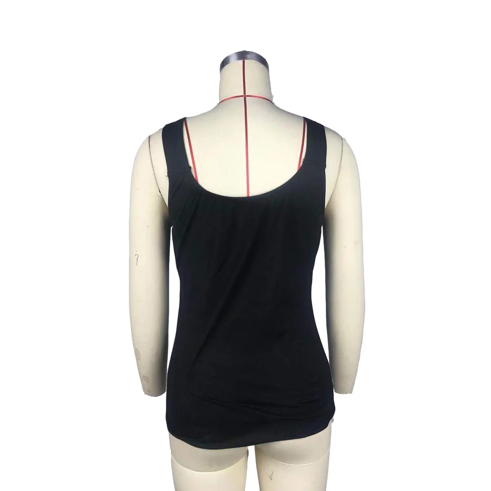 Frauen Sommer Mode V-ausschnitt Tank Casual Einfarbig Spitze Ärmellose Sexy Shirts Schlank Tops – Detail 9
