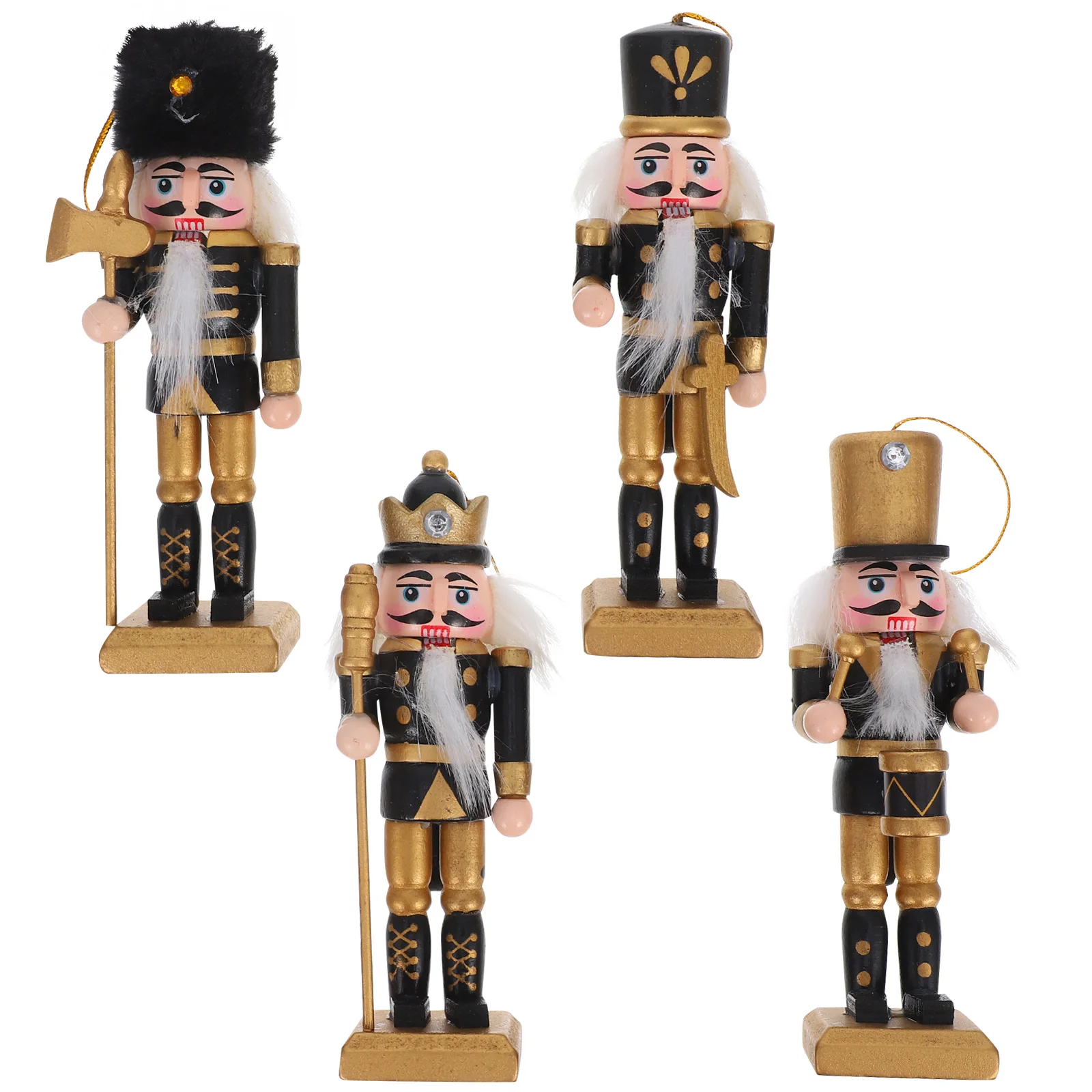 4Pcs Christmas Nutcracker Soldier Puppet Decorations Home Xmas Gift