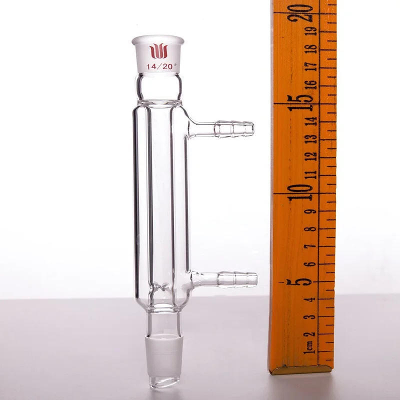 Kolom fraksionasi SYNTHWARE dengan interlayer, 14/20 sambungan 19/22 24/40, panjang efektif 110mm/200mm, kaca borosilikat, C17