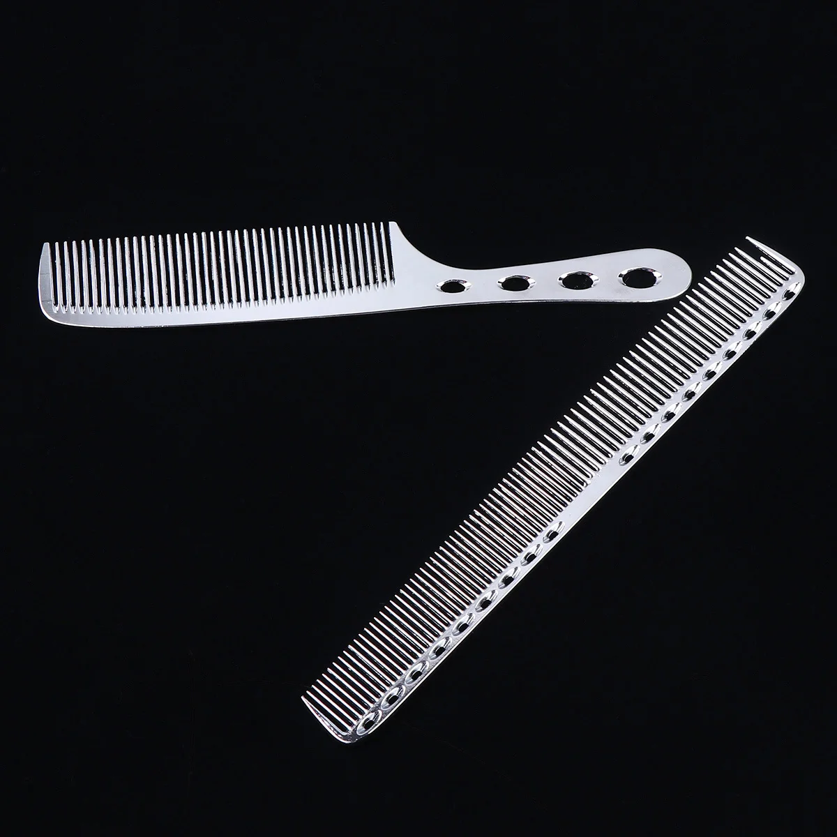 

2Pcs Stainless Steel Hair Combs Bright Silver Size S908 S909 Fine Styling Comb Scalp Massage Hair Spray Organizer Hairdressing