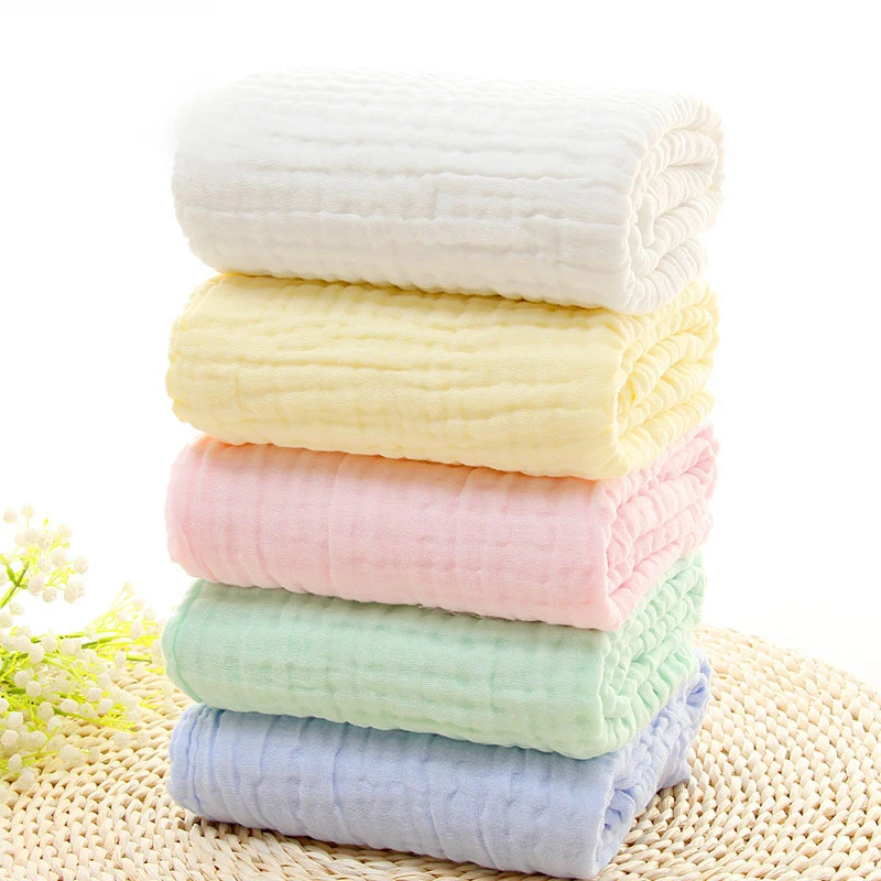 6 Layers Gauze bath towel Baby Receiving Blanket Pure cotton bubble muslin Infant Kids Swaddle Sleeping Baby Blanket Bedding